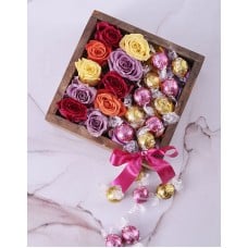Delightful Roses And Lindt Crate