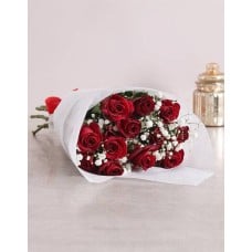 Red Rose Love Is Bouquet Original (12 Roses)