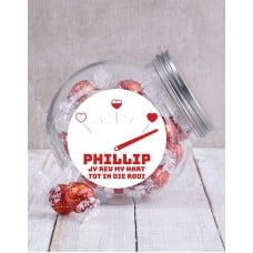 Personalised Rev My Hart Candy Jar
