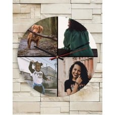 Personalised 4 Photo Collage Clock (STANDARD)
