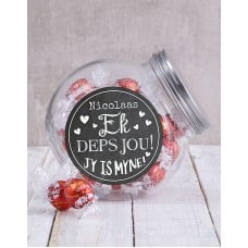 Personalised Ek Deps Jou Candy Jar