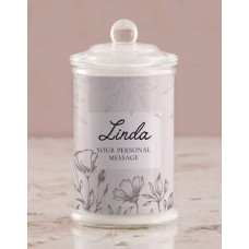 Personalised Tonal Floral Candle Jar