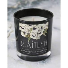 Personalised Floral Message Candle