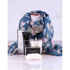 Charlotte Rhys Pamper Box And Blue Floral Scarf (Blue Set 1)