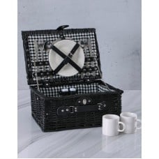 Two Person Black Willow Picnic Basket (Standard)