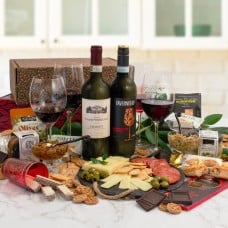 Taste of the Old Country Italian Wines & Antipasto Double Decker Gift Box