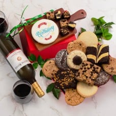 Red Wine & Bakery Birthday Gift Basket