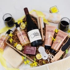 Stress Free Spa Treatment & Red Wine Gift Basket