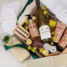 Epitome of Luxury Spa & White Wine Gift Basket