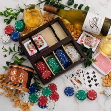 High Rollers Poker & White Wine Gift Set
