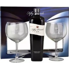 Fifty Pounds Gin 70cl with 2 Glasses Gift Set