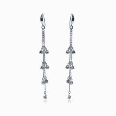 Rockdangles Silver Crystal Earrings - Crystal