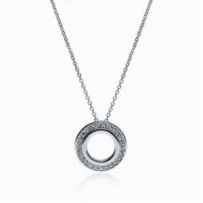 Ringtailess Silver Crystal Necklace -Crystal