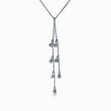 Rockdangles Silver Crystal Necklace - Crystal