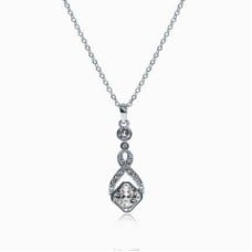 Trail Kech Silver Crystal Necklace - Crystal