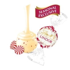 Peppermint White Chocolate LINDOR Truffles 800-pc Case (353 oz)