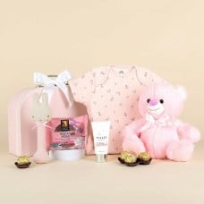 Newborn Baby Girl Gift in Suitcase