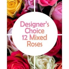 DC 12 MIXED COLOUR ROSE BOUQUET