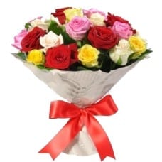 Bouquet of multicolored roses (Large)