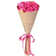 Wrapped Long-Stemmed Roses (Small)