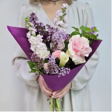 Author's,bouquet,of,lilacs,,mattioli,,carnations