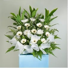 Cool Blue Condolence / Funeral Flowers
