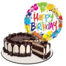 Tiramisu Meltdown Cake with Birthday Balloon