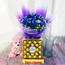 Flower with Chocolate and Bear