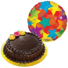 Chocolate Chiffon Cake with Birthday Balloon (9' Round)