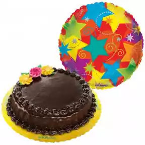 Chocolate Chiffon Cake with Birthday Balloon (9' Round)