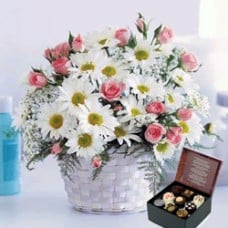 Congratulations! (18 Roses + Daises + Box Of Chocolatesus)