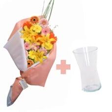 Color And Love (12 Gerberas And 3 Liliesus)