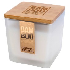 BAMBOO Large Candle Cedarwood and White Musk 210g