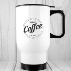 Personalised Travel Mug : Est - Coffee