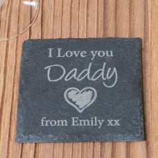 Personalised Daddy Set Of 4 Slate Coasters