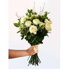 White Rose Bouquet (Single (12 Roses))