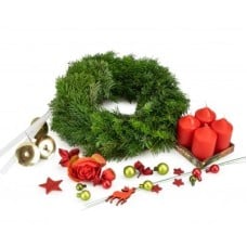 Advent wreath for home creation traditional RED