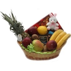 Fresh Fruit And Chocolates Basket