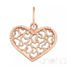 Openwork Gold Heart Pendant