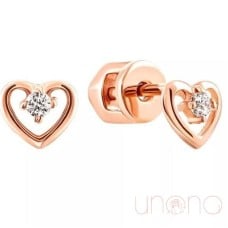 Wowable Gold Heart Stud Earrings