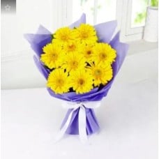 Yellow Gerbera Bouquet (10 Flower)