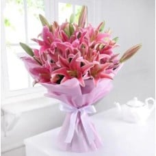 Pink Lily Bouquet (10 Lilies)