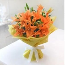 Orange Lily Bouquet (15 Asiatic Lily Stems)