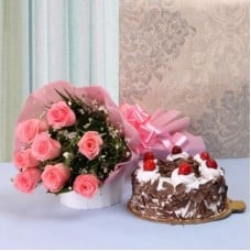 Roses & Cake Combo (Roses and Cake)
