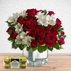 Pure And Crimson-With Free Chocolates (Small)