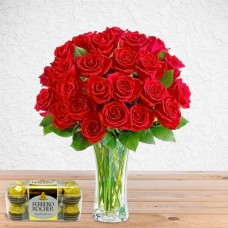 Rosey Red-With Free Chocolates (Small)