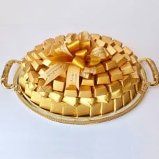 Cocolis Chocolate - Oval Tray Gold S - 100Pcs/ 1.5 Kg