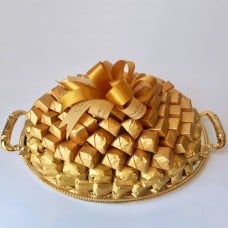 Cocolis Chocolate - Oval Tray Gold S - 100Pcs/ 1.5 Kg