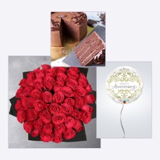 50 Red Roses Anniversary Package