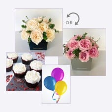 Your Choice Flower Box Package (Pink)